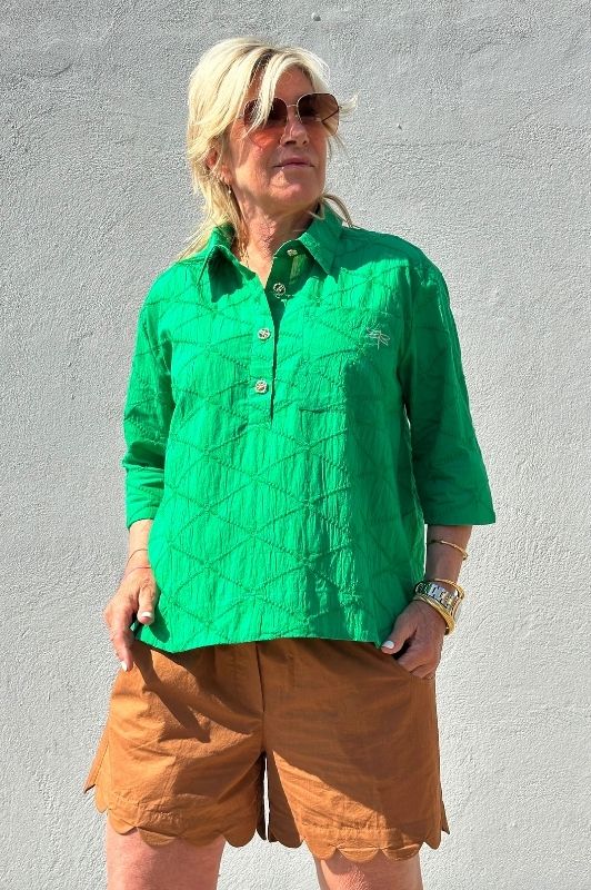 Gaspar Porto broderie anglaise I Grøn blondebluse I Dresslab