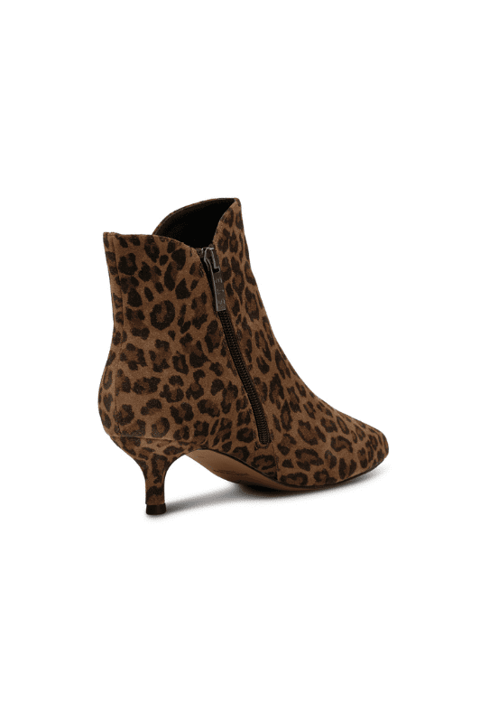 Shoe the Bear Saga Zip | Ruskindsstøvle | Leopard print med lille hæl
