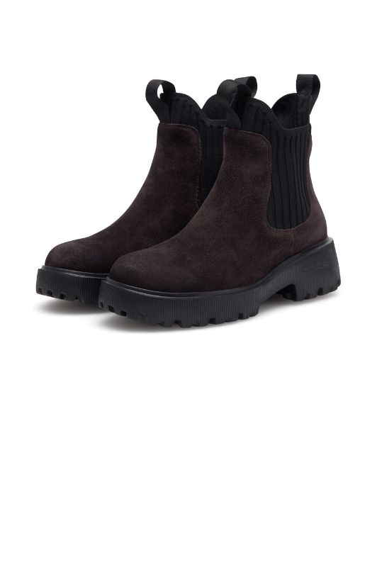 WODEN Isabella Suede | Cool ruskindsstøvle i mørkebrun