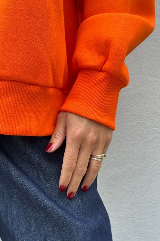 PRE ORDER Gaspar Fanø sweat I Cool orange top med guldsmed I Dresslab