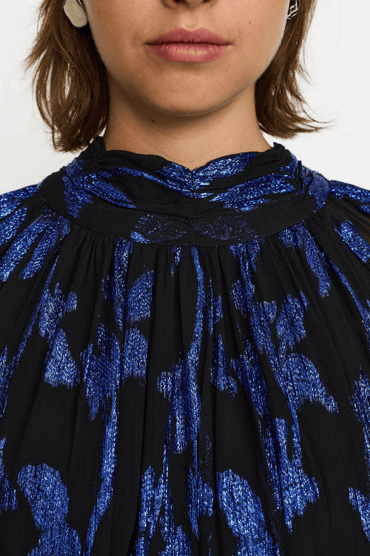 Soft Rebels Alize dress I Kjole i sort og kobolt burnout