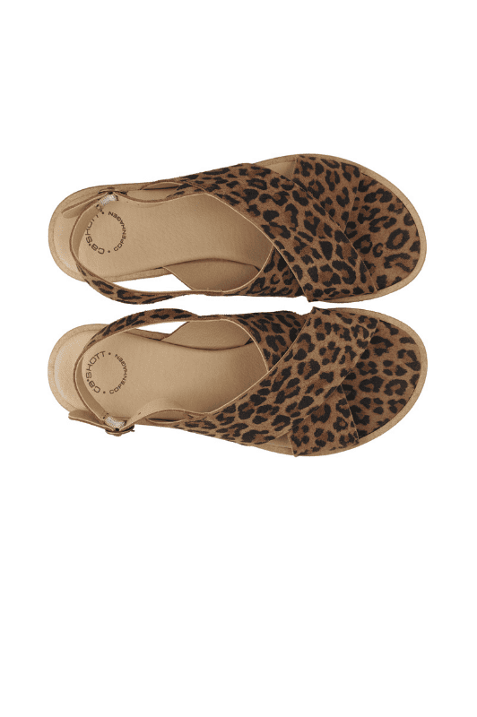 Cashott Casgitta Cross skind sandal I Leopard look
