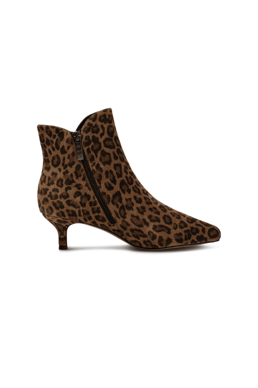 Shoe the Bear Saga Zip | Ruskindsstøvle | Leopard print med lille hæl