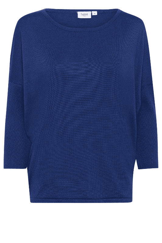 Saint Tropez Mila strik I Pullover i flot blå