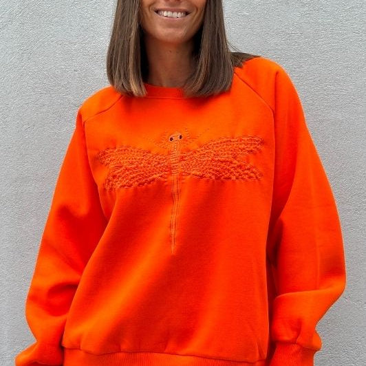 PRE ORDER Gaspar Fanø sweat I Cool orange top med guldsmed I Dresslab