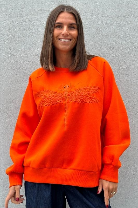PRE ORDER Gaspar Fanø sweat I Cool orange top med guldsmed I Dresslab