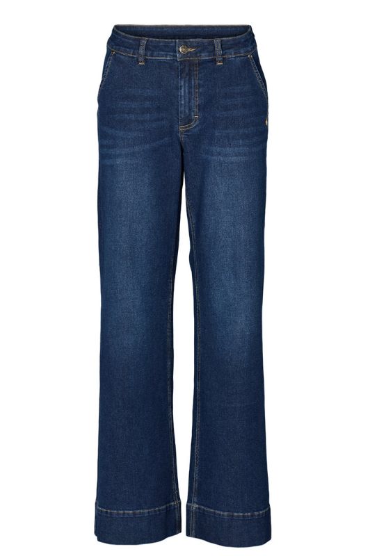 Prepair Malia | Jeans med viddeben i flot denimblå vask L30 I Dresslab