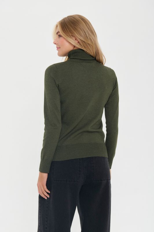 Saint Tropez Mila strik | Rullekrave pullover i army
