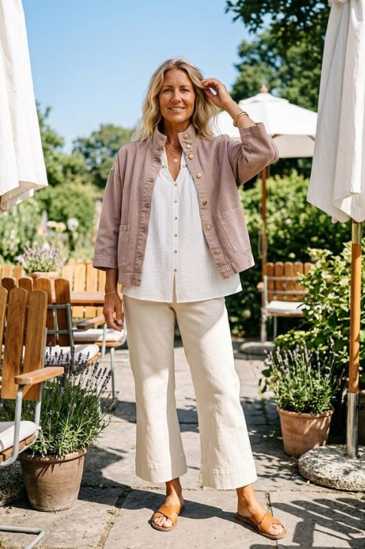 Prepair Bree I Denim jakke i rosa I Dresslab