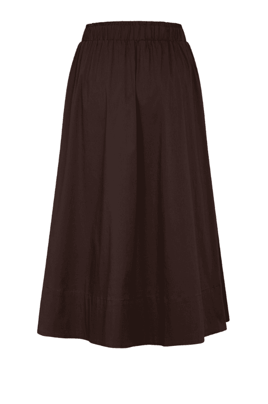 La Rouge Vilma skirt nederdel | Poplin nederdel mørkebrun