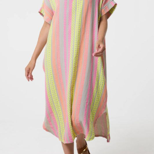 Studio West dress I Sand jaquard sommerkjole