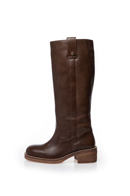 Copenhagen Shoes Glory Boot I Høj skindstøvle i mørkebrun