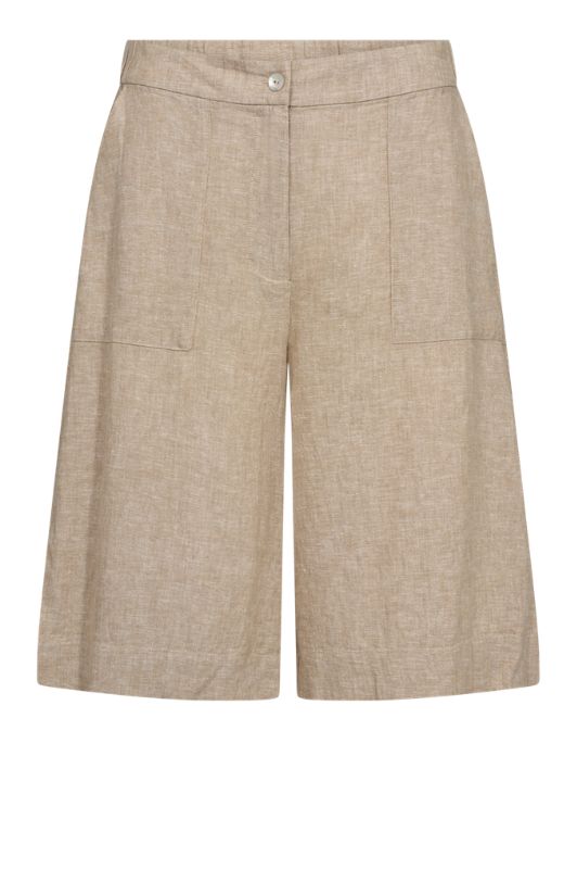 Freequent Lava shorts | Hørshorts i sandmelange  I Dresslab