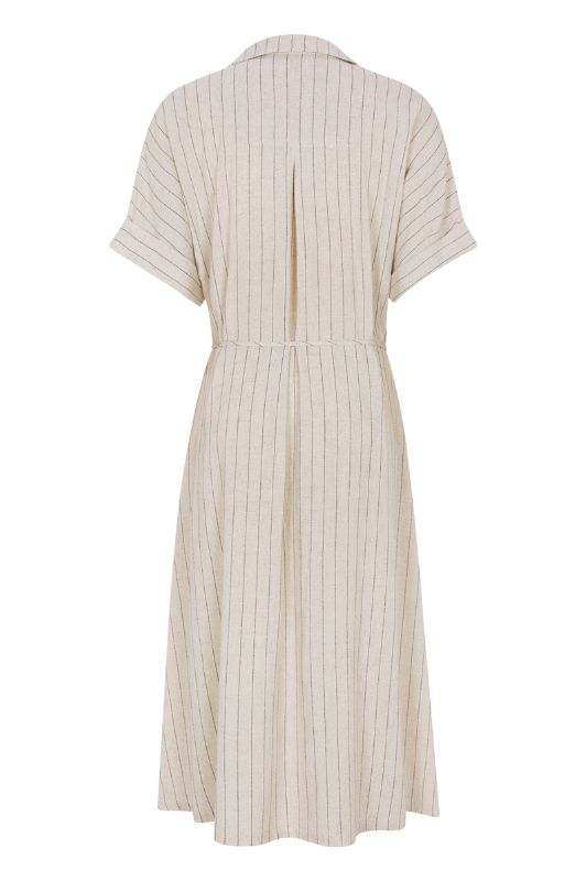 Tooday Kiron dress I Smuk hørkjole med pinstripe look I Dresslab