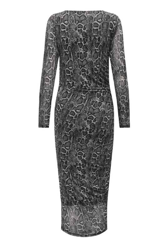 JDY Elsa dress I Kjole i blødt strækbart mesh med snakeprint
