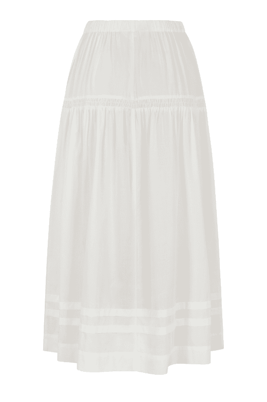Soft Rebels Felicity skirt | Hvid poplin skirt