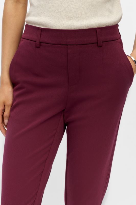 Object Lisa slim pant | Bordeaux pæn buks I Dresslab
