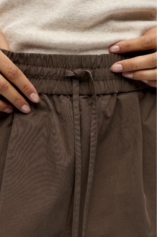 Object Berta chokoladebrun poplin shorts I Dresslab