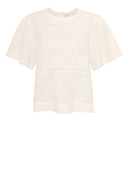 Ofelia Tenna top broderie anglaise i creme I Dresslab