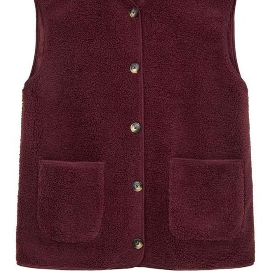 Freequent Teddy waistcoat | Bordeaux vest