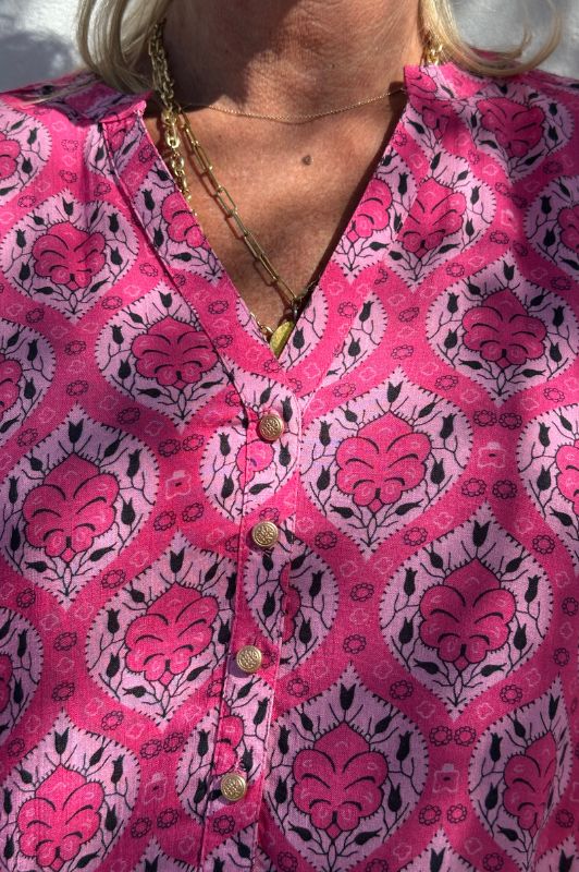 Gaspar Tunø dress | Cool pink ornament printet kjole