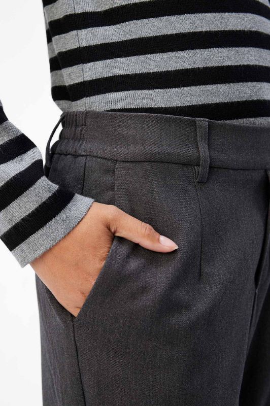 Object Lisa slim pant |  Bestseller buks i gråmelange