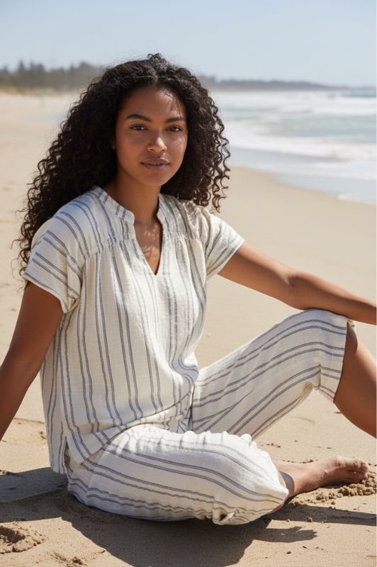 Ofelia Henni blouse I Stribet sommertop I Dresslab