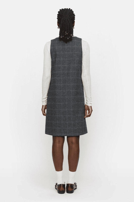 Soft Rebels Annie dress  | Grå spencer kjole i 20% uld