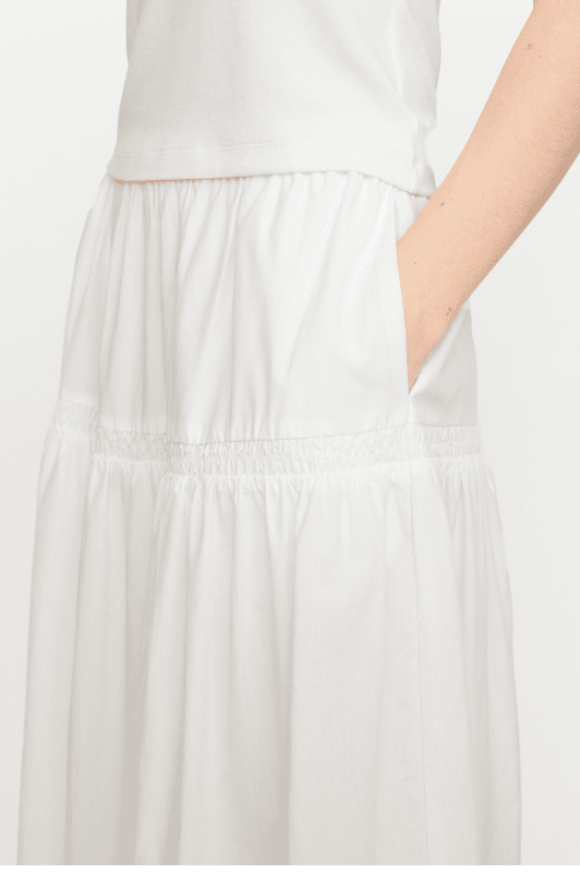 Soft Rebels Felicity skirt | Hvid poplin skirt