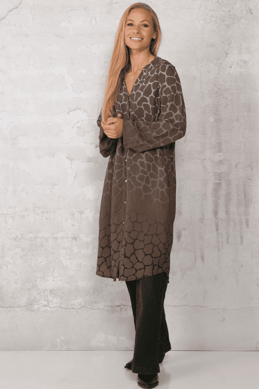 Prepair Siva dress | Flot kjole i blå ombre farver med girafprint