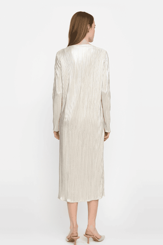 Soft Rebels Neveah dress |  Plisseret festkjole i sølv