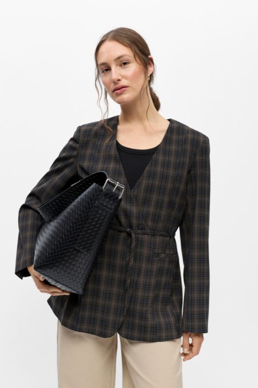 OBJECT Gael flettet taske i sort I Dresslab