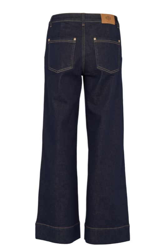 Prepair Malia | Jeans med viddeben i flot mørk denim vask L30 I Dresslab