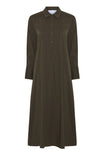 La Rouge Kamilla poplin kjole i army I Dresslab