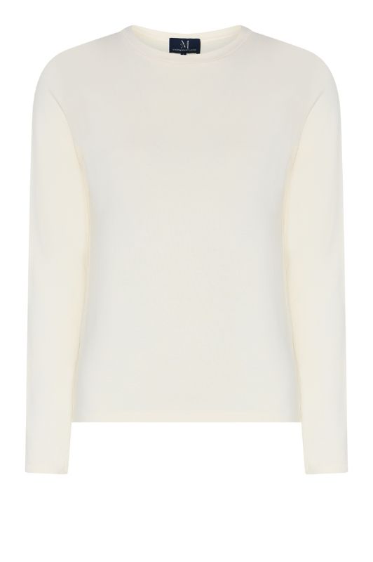 Marc Lauge basis bluse i viskose I Offwhite