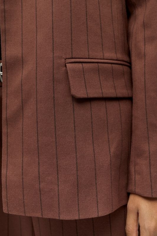 Object LO Lisa blazer i brun pinstripe