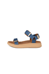 Woden Line sandal | Damesandal i denimblå Natural Soft sål