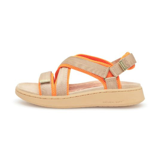 Woden Line cross sandal | fleksibel sandal i sand I Dresslab