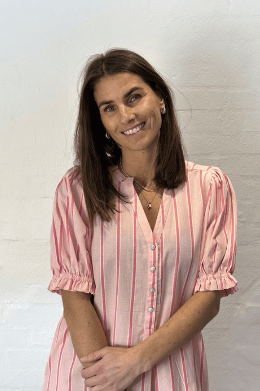 Gaspar Tunø dress | Rosa strib I Dresslab
