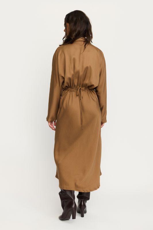 Soft Rebels Stormy mididress I Kjole i brun karamel