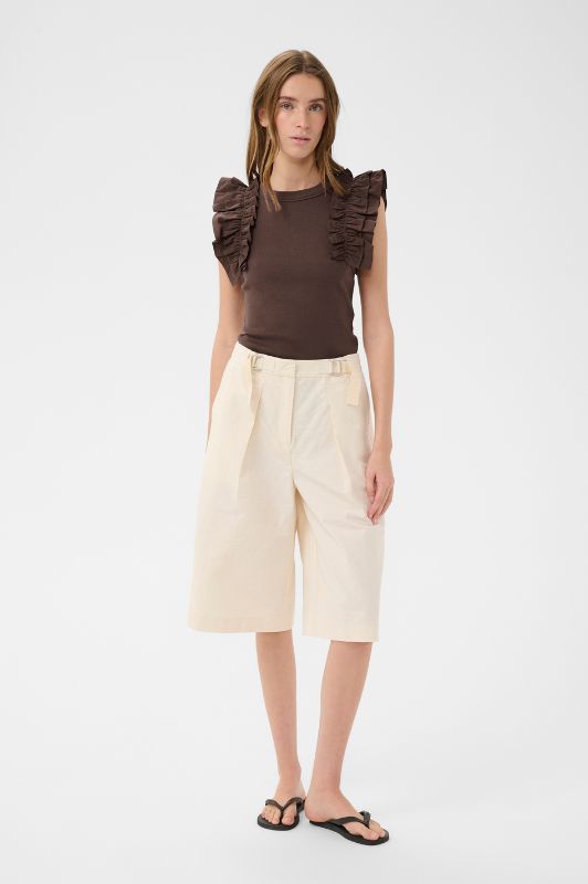 Karen By Simonsen Oda Tank | Top i chokoladebrun I Dresslab