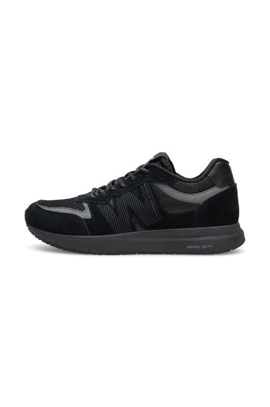 Woden Rigmor open mesh leather sneakers | Sort