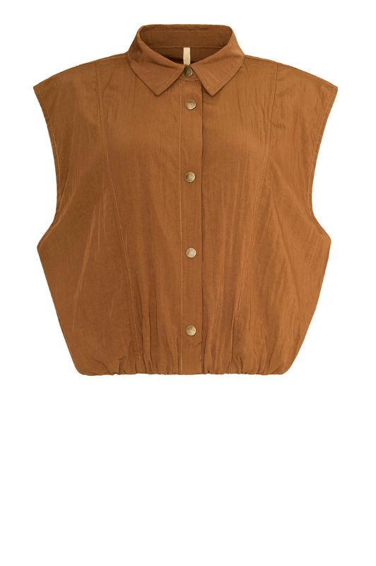 Ofelia Vida oversize vest i kastanjefarve