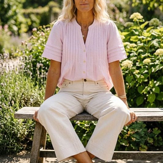 Prepair Grace bluse i rosa I Dresslab