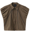 Luxzuz Vivette shirt I Army kort sommerjakke med crochet detaljer