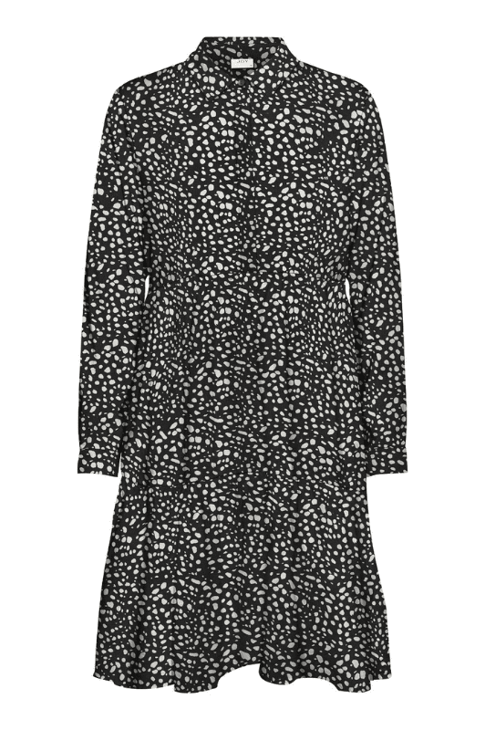 JDY Piper kjole  | print i sort & hvid