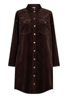 FreeQuent Cordy dress I Fløjlskjole brun