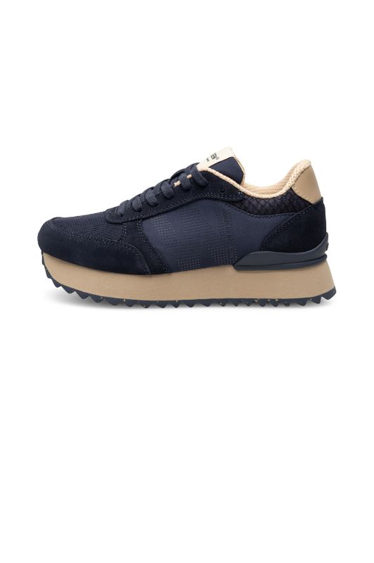 Woden Ronja plateau sneakers | Navy