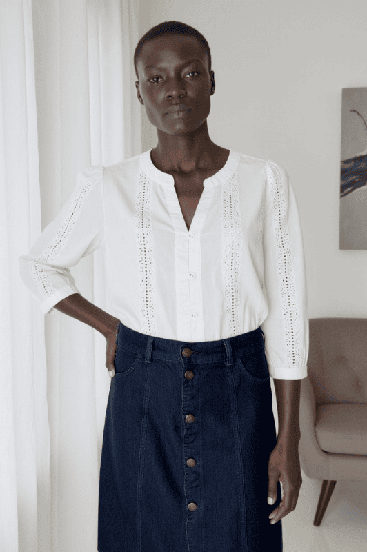 Ofelia Berit jeans skirt i mørk denim