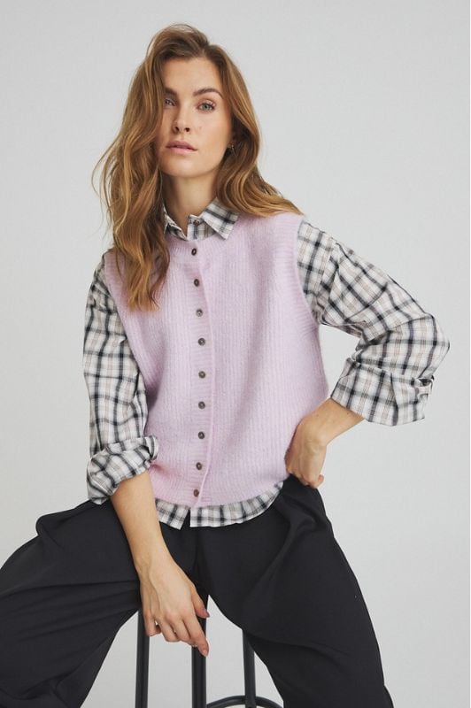 Luxzuz Check bluse I Ternet skjortebluse i bomuld